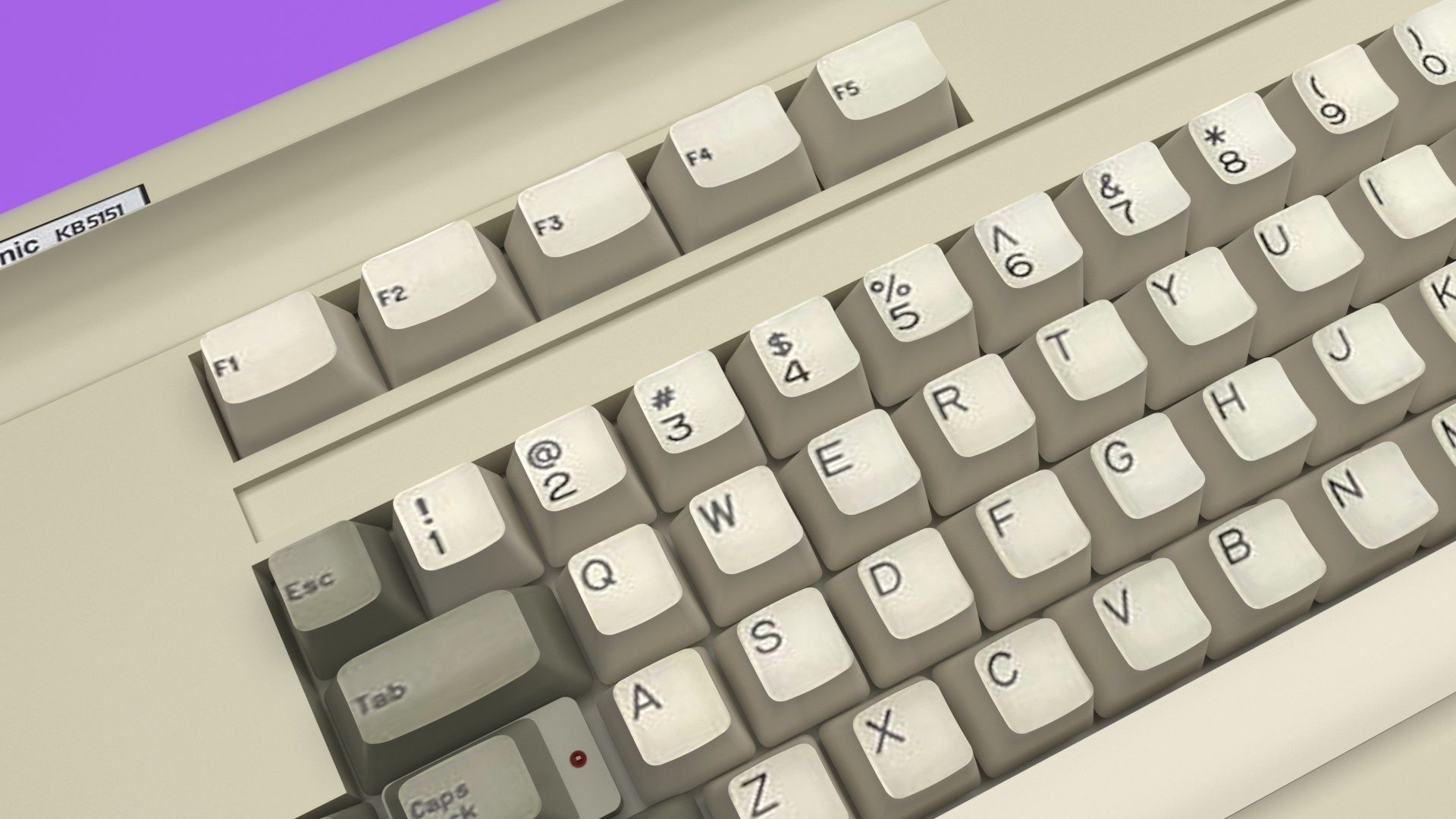 Retro Computer Keyboard 3D model_36