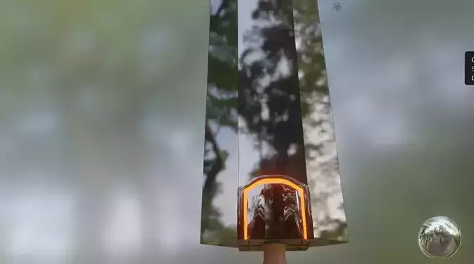 Greatsword with glow finish