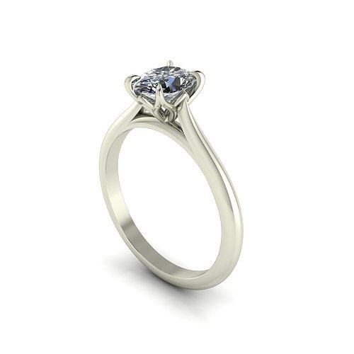 Oval Solitaire Ring R33 3D print model