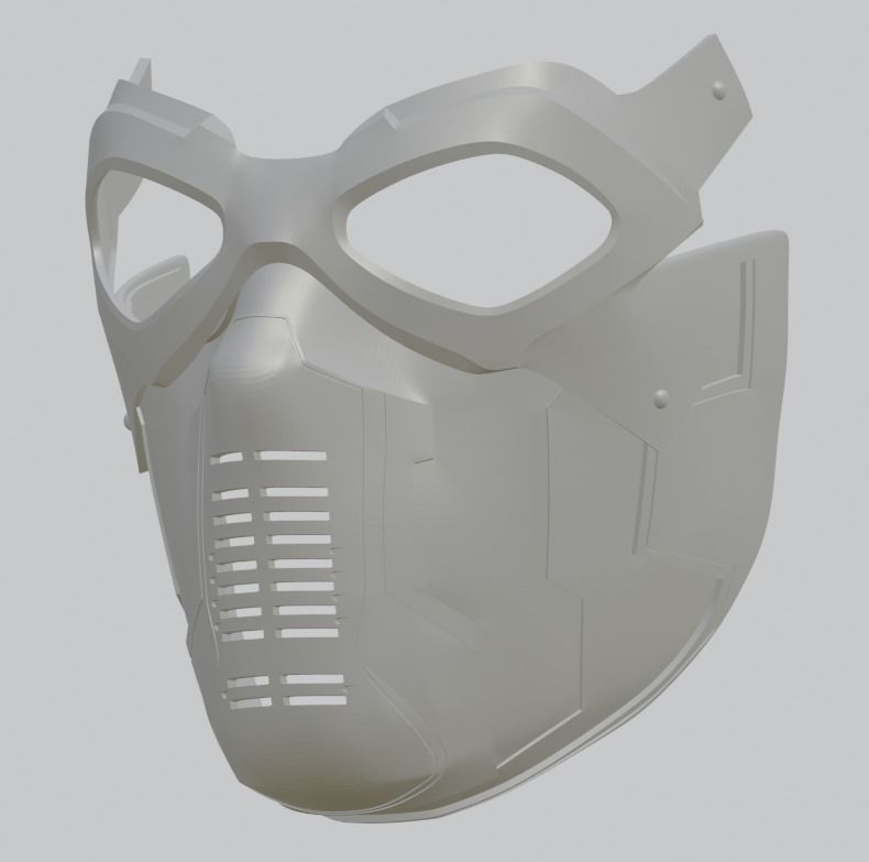 Winter Soldier 3D Mask Marvel STL OBJ High Quality 3D print model_6