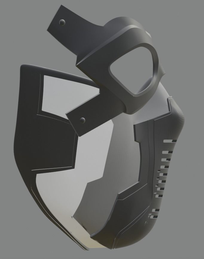 Winter Soldier 3D Mask Marvel STL OBJ High Quality 3D print model_2