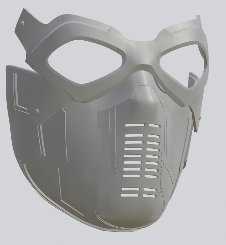 Winter Soldier 3D Mask Marvel STL OBJ High Quality 3D print model_5