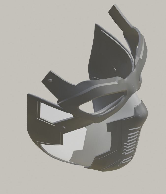 Winter Soldier 3D Mask Marvel STL OBJ High Quality 3D print model_3