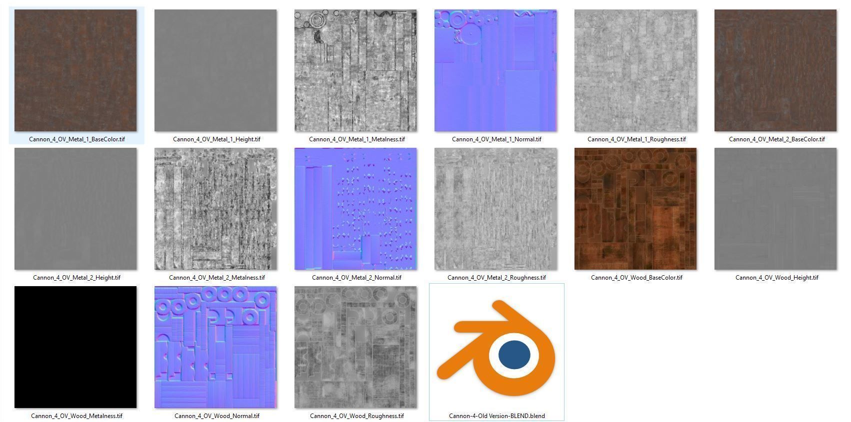 Cannon-4-Old Version Low-poly 3D model_17