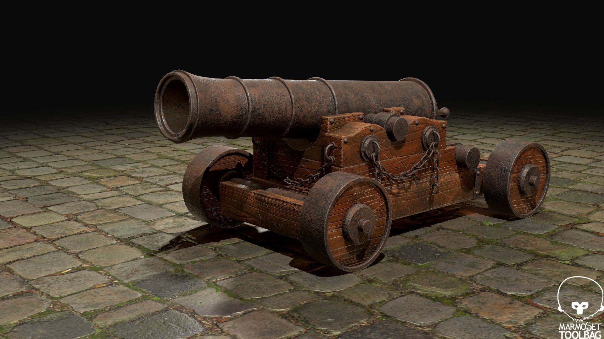 Cannon-4-Old Version Low-poly 3D model_2