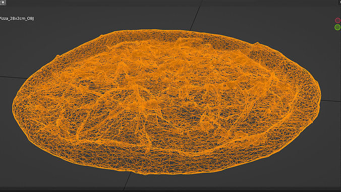 Pizza with arugula meat and cheese 3D model 7