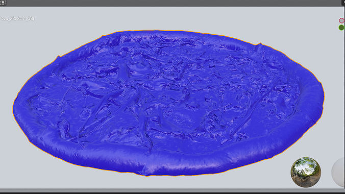 Pizza with arugula meat and cheese 3D model 6