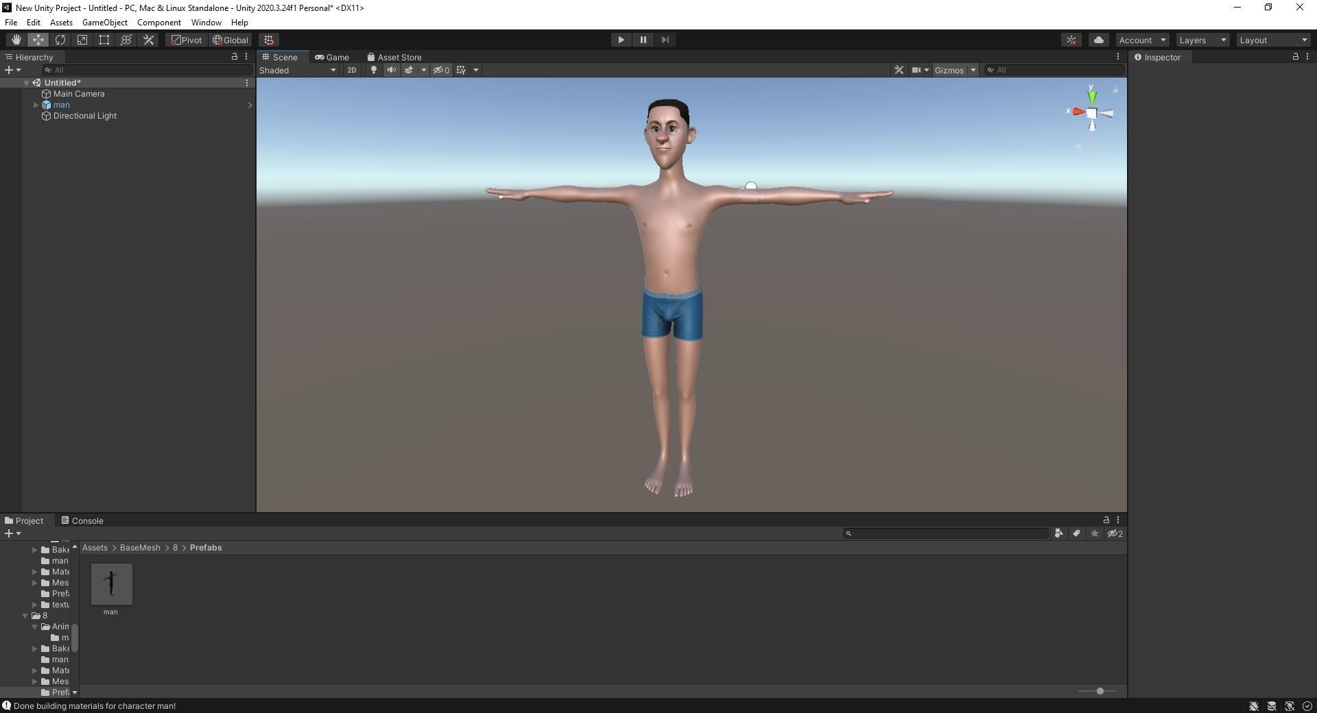 Base mesh body character ofro stylized Low-poly 3D model_32