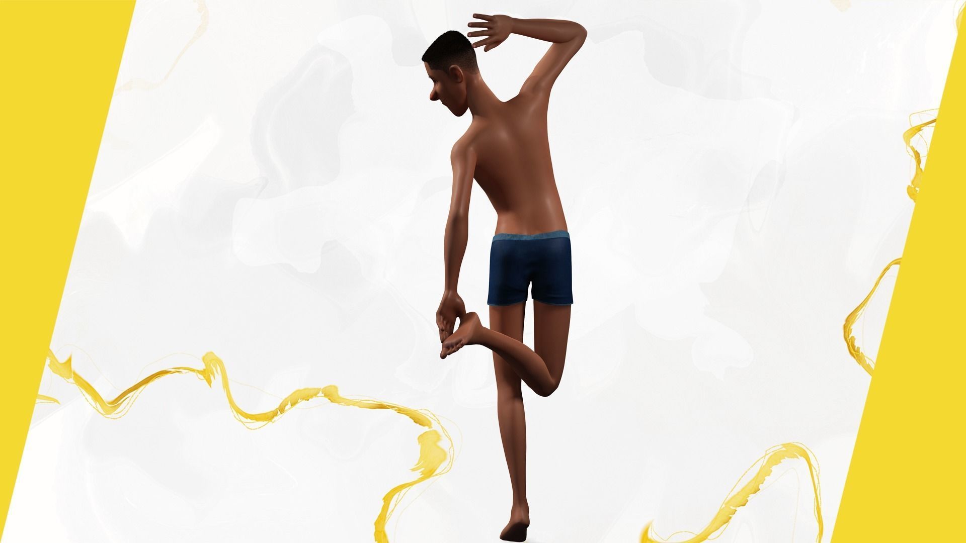 Base mesh body character ofro stylized Low-poly 3D model_1