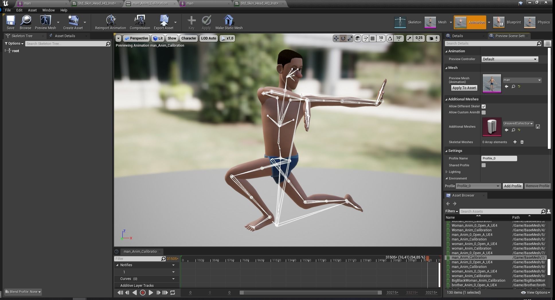 Base mesh body character ofro stylized Low-poly 3D model_29