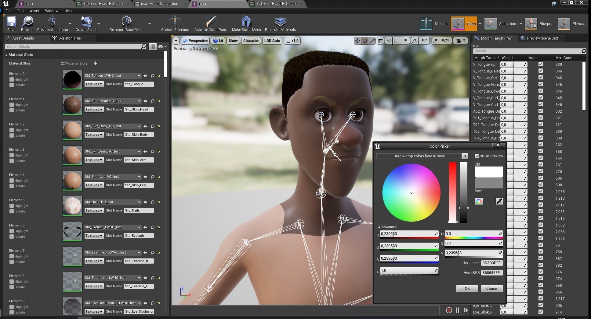 Base mesh body character ofro stylized Low-poly 3D model_27