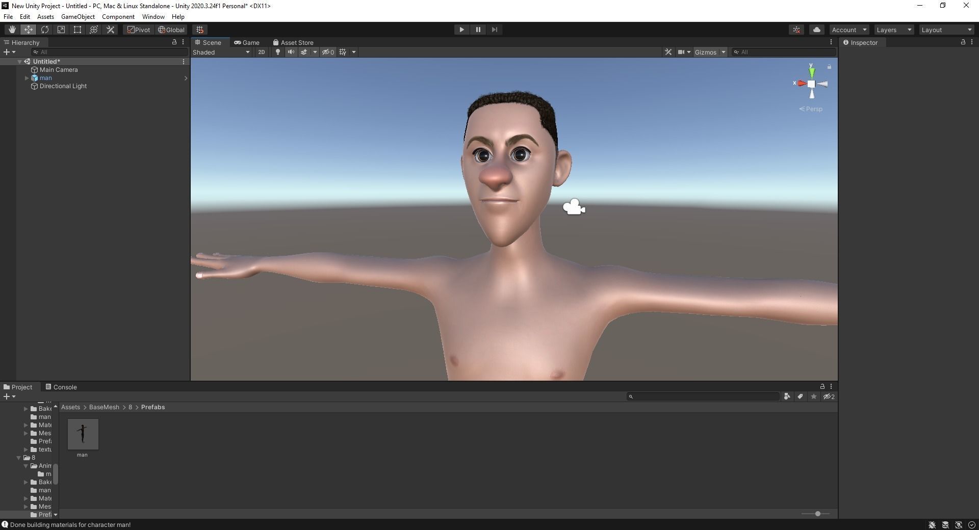 Base mesh body character ofro stylized Low-poly 3D model_33