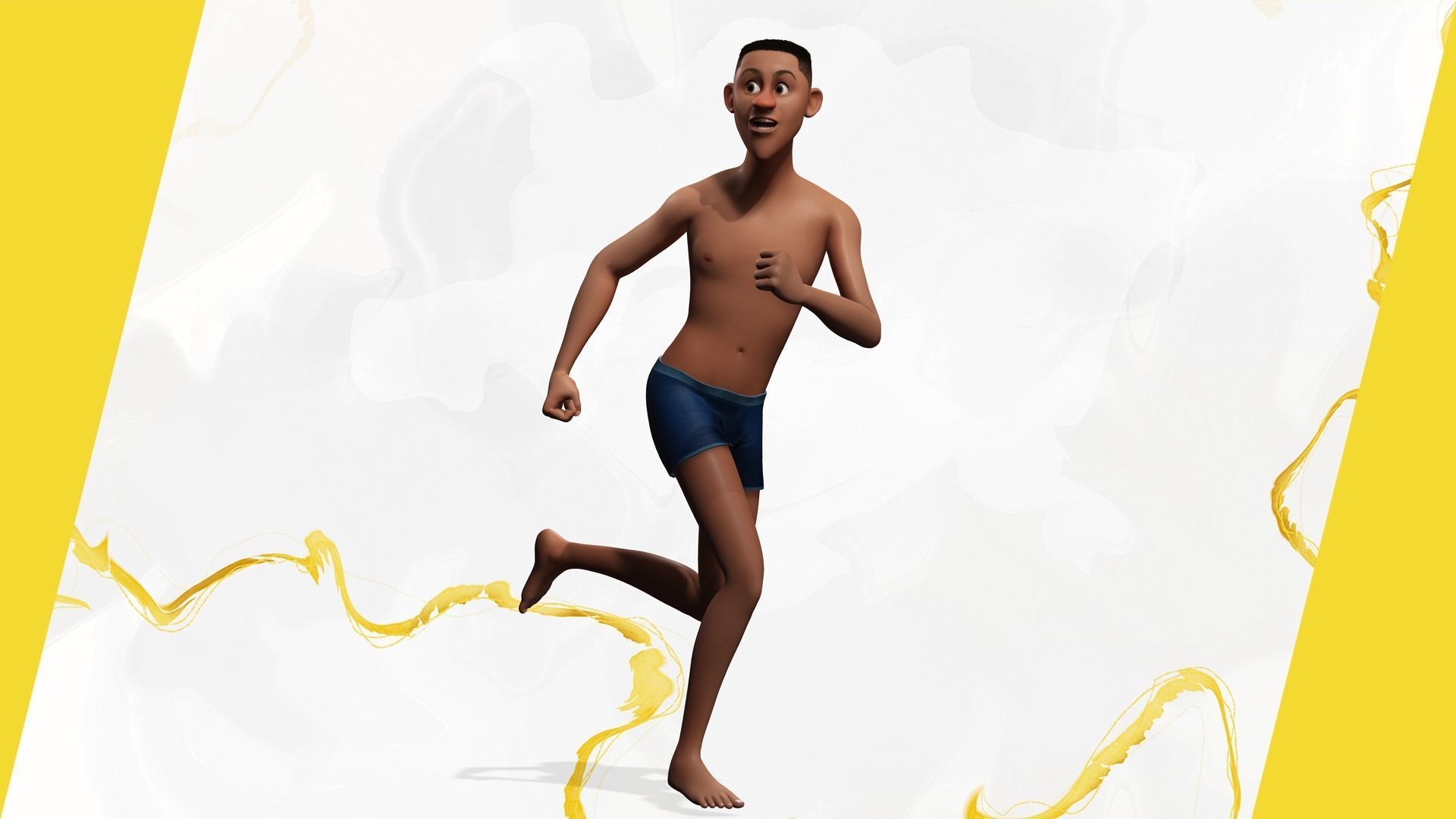 Base mesh body character ofro stylized Low-poly 3D model_8