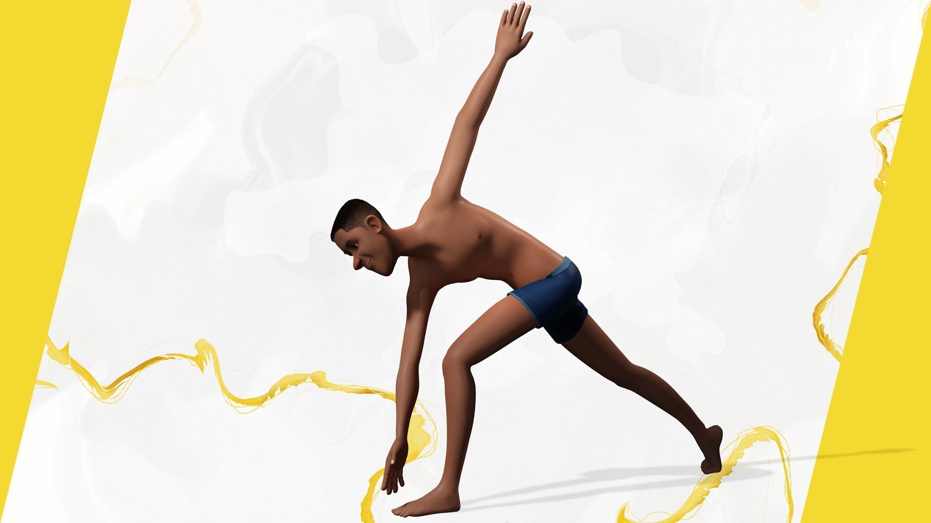 Base mesh body character ofro stylized Low-poly 3D model_9