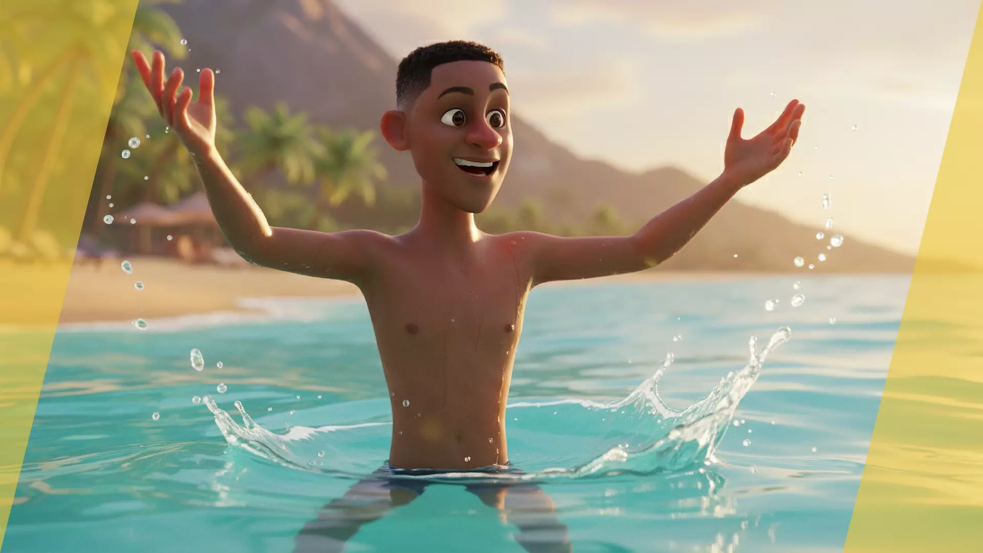 Base mesh body character ofro stylized Low-poly 3D model_4