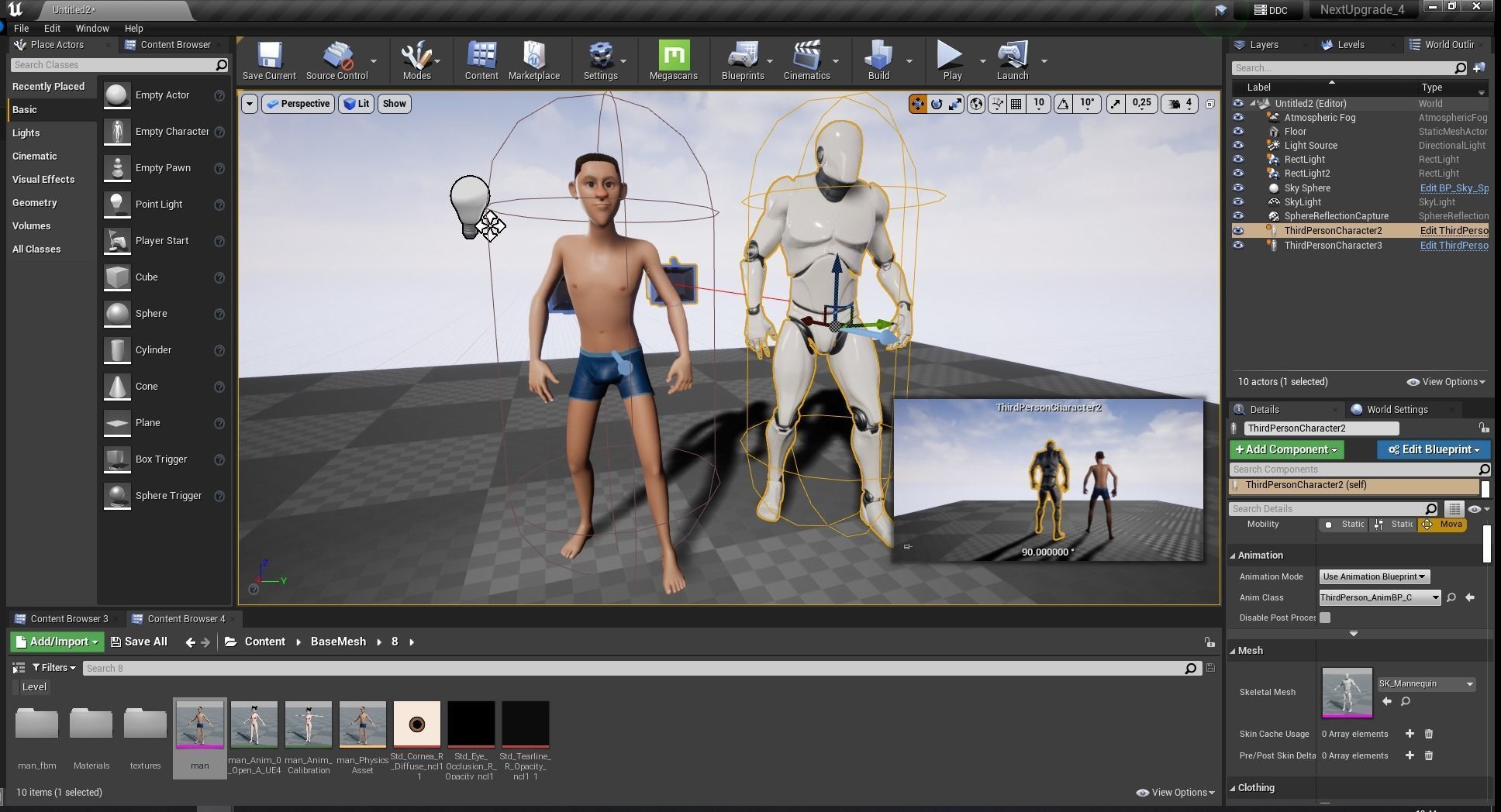 Base mesh body character ofro stylized Low-poly 3D model_26