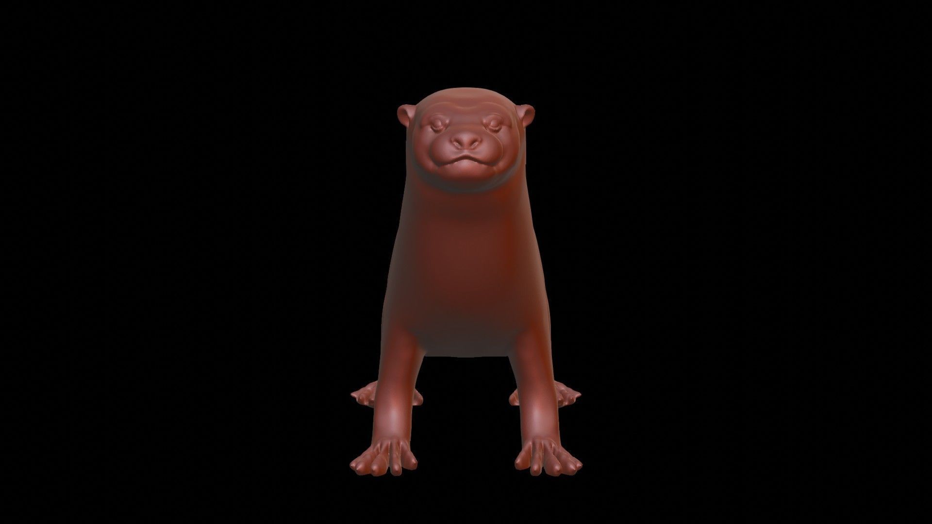 American river otter Lontra 3D print model_5