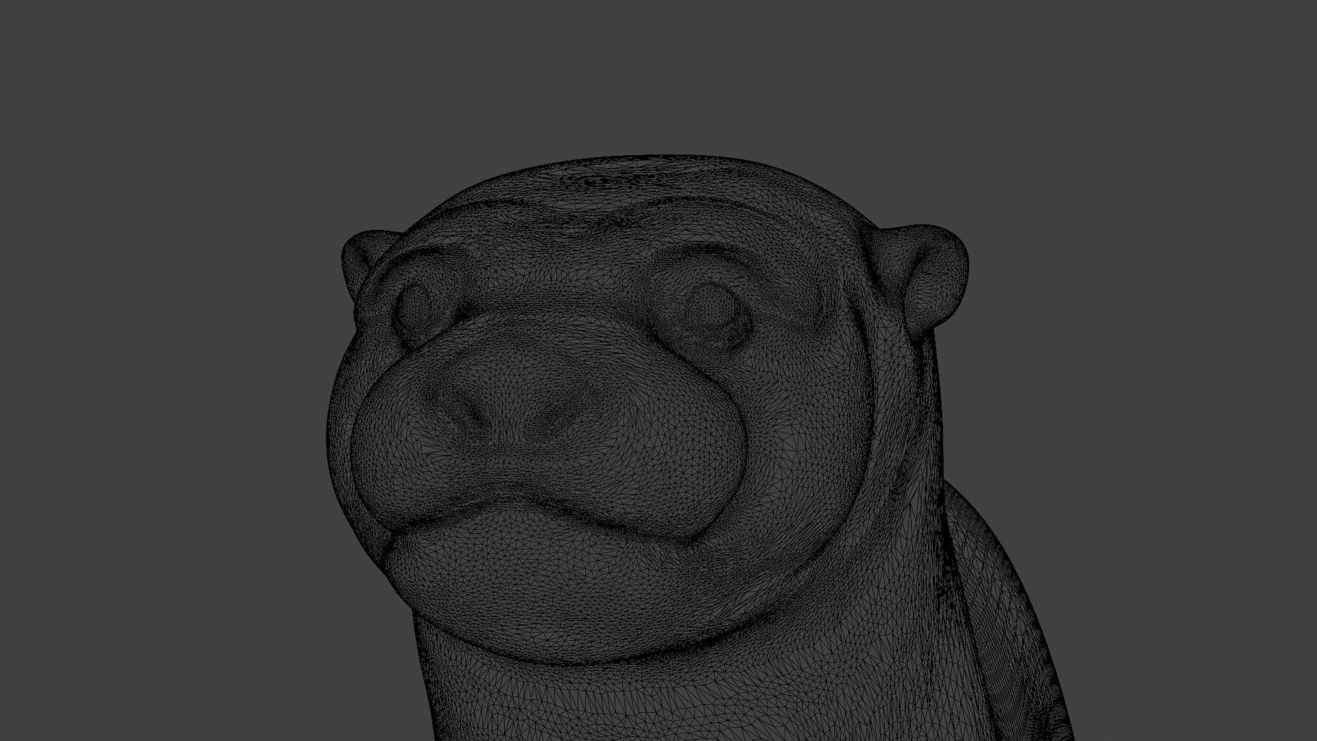 American river otter Lontra 3D print model_10