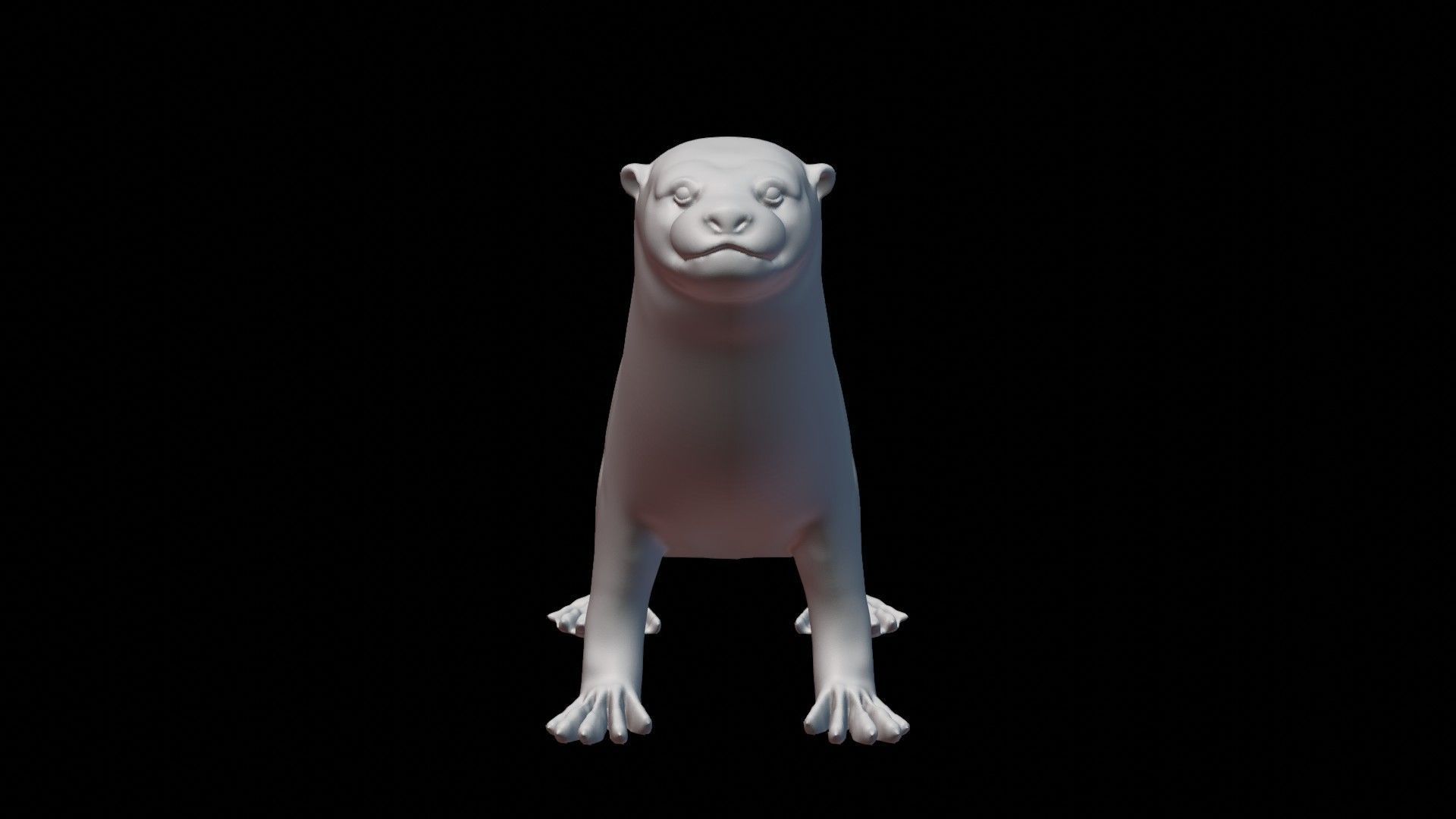 American river otter Lontra 3D print model_2