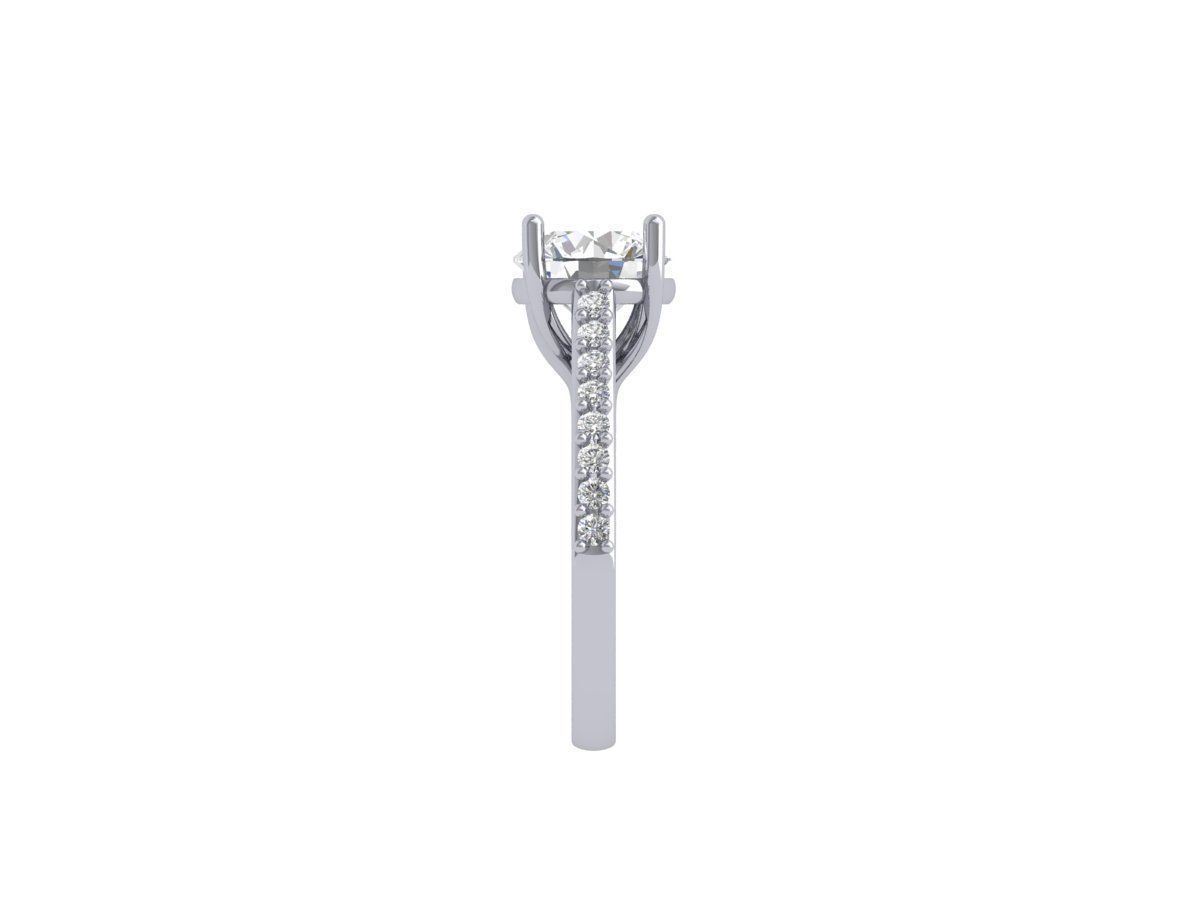 Solitaire Engagement Ring 3D print model_11