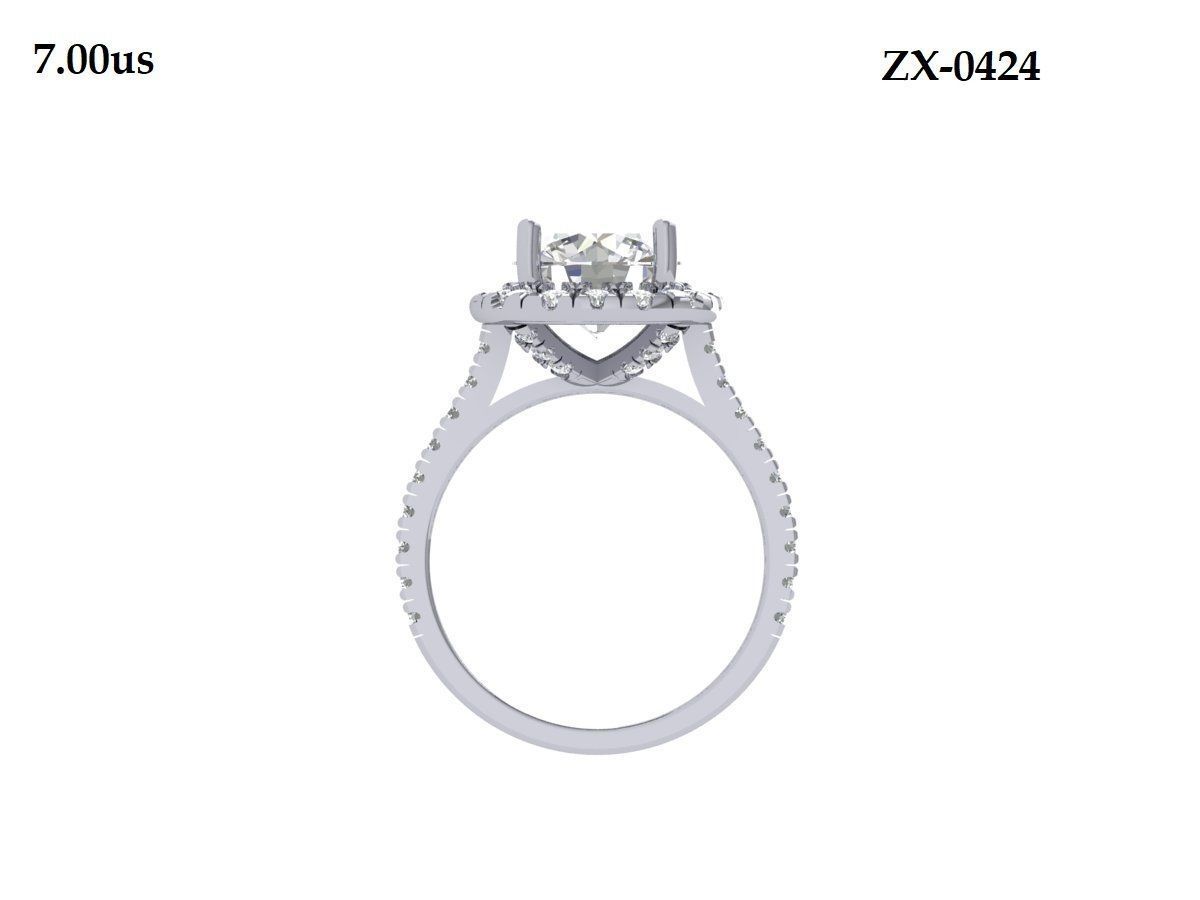Solitaire Engagement Ring 3D print model_12