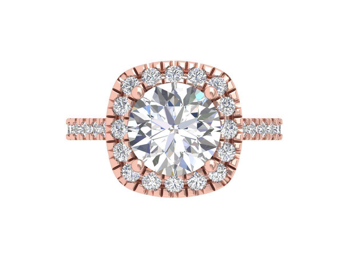 Solitaire Engagement Ring 3D print model_4