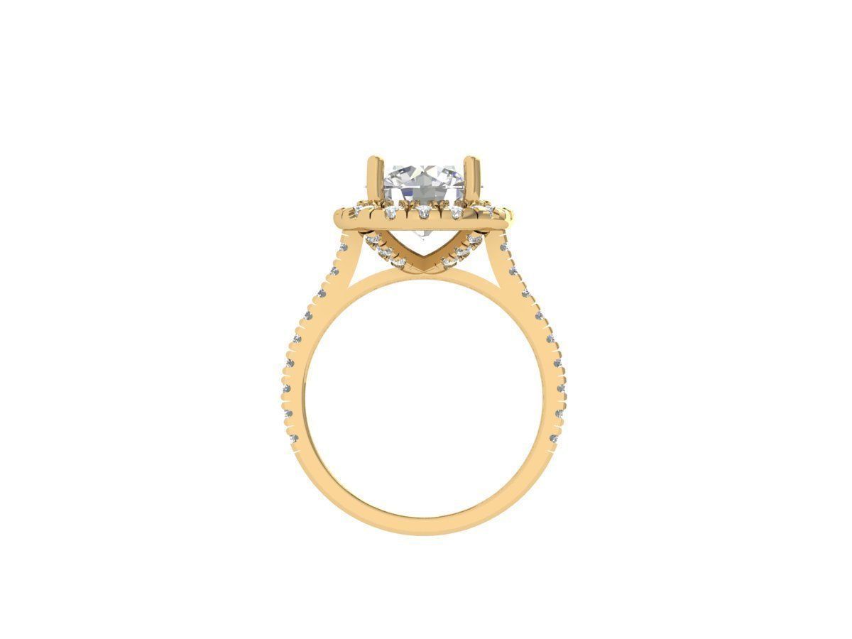 Solitaire Engagement Ring 3D print model_13