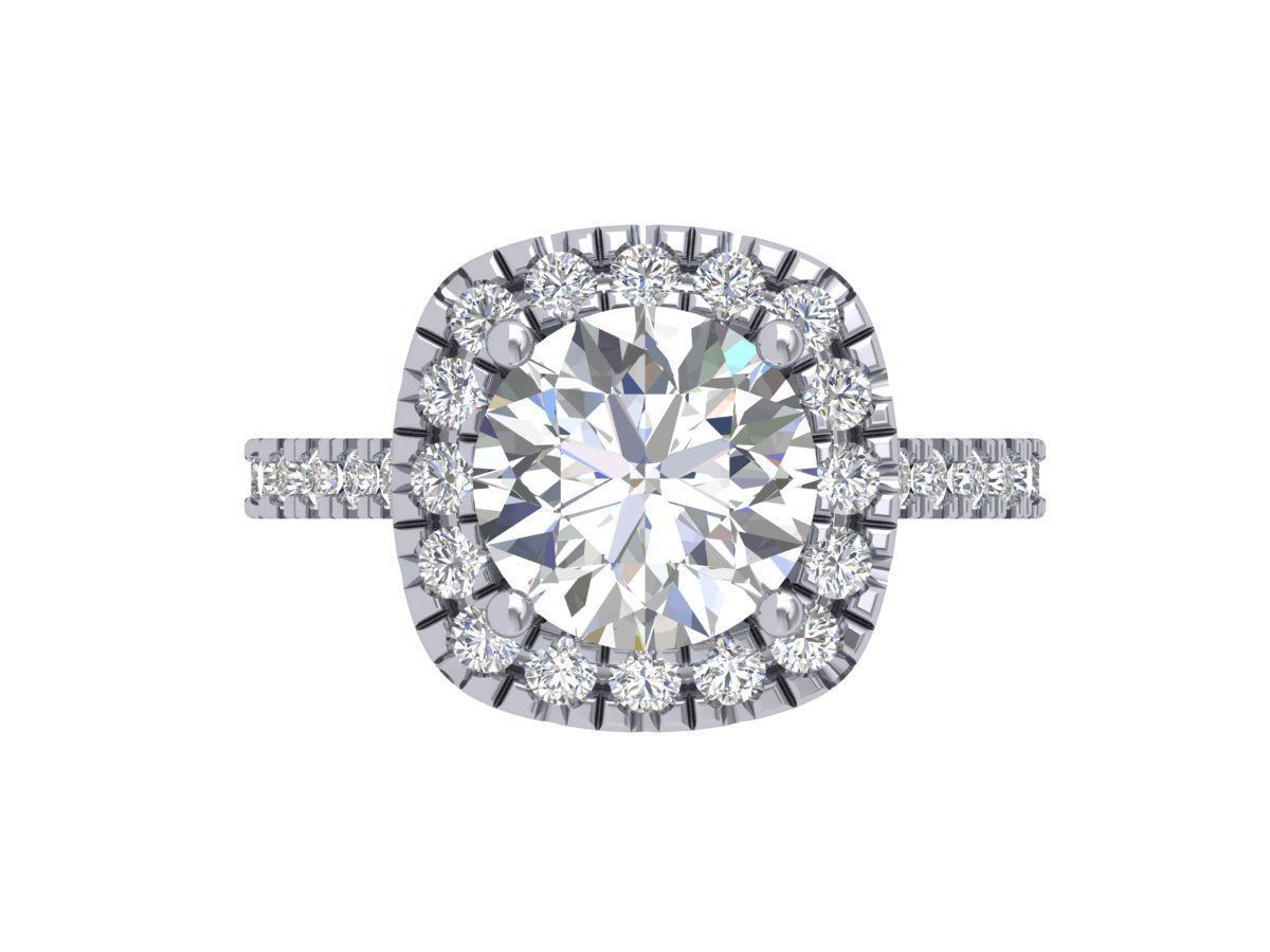 Solitaire Engagement Ring 3D print model_5