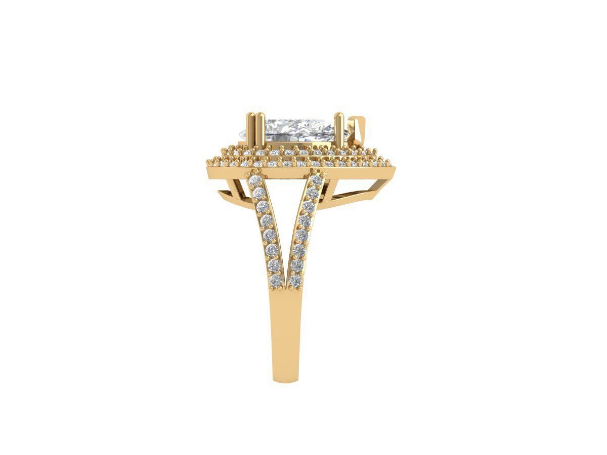 Pear Art Deco Ring 3D print model_8