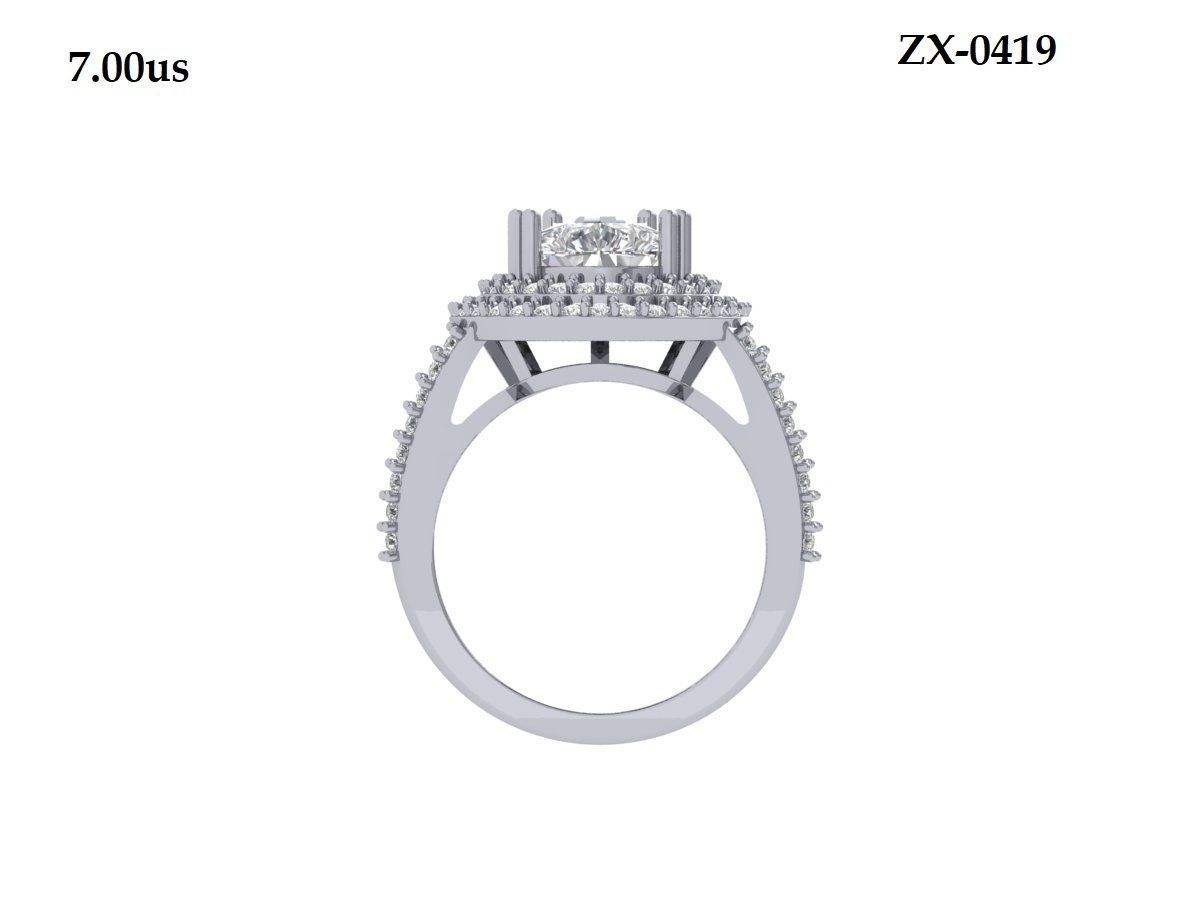 Pear Art Deco Ring 3D print model_10