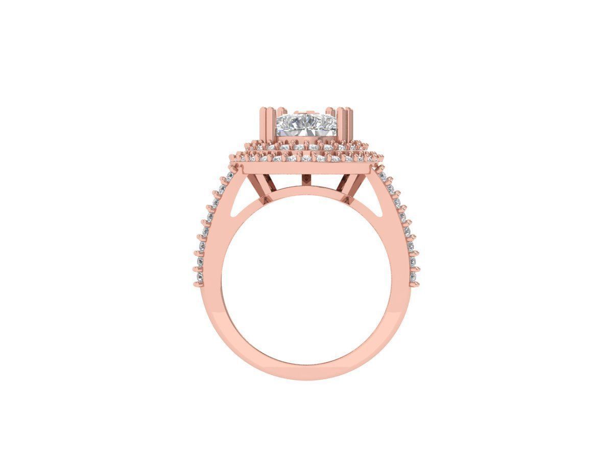 Pear Art Deco Ring 3D print model_9