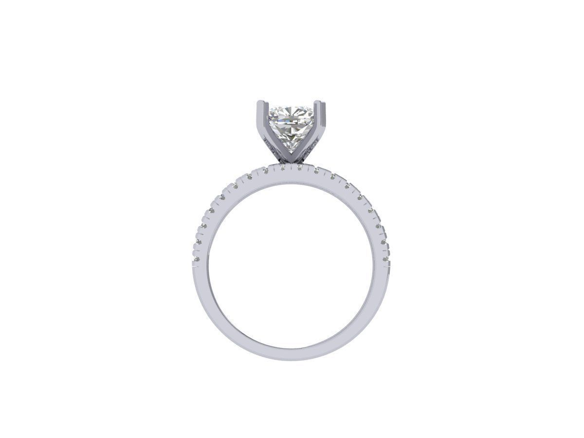 Solitair Ring Bridal Set 3D print model_11