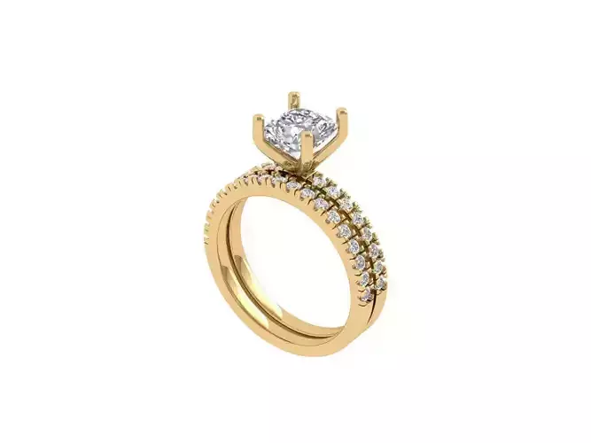 Solitair Ring Bridal Set