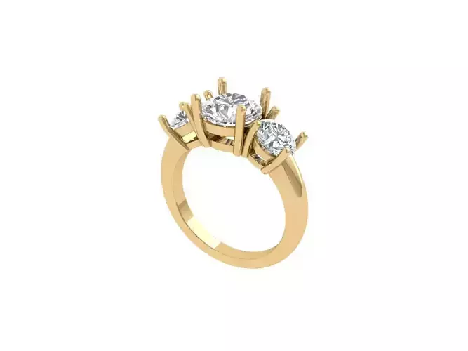 Solitair 3 Stone Ring