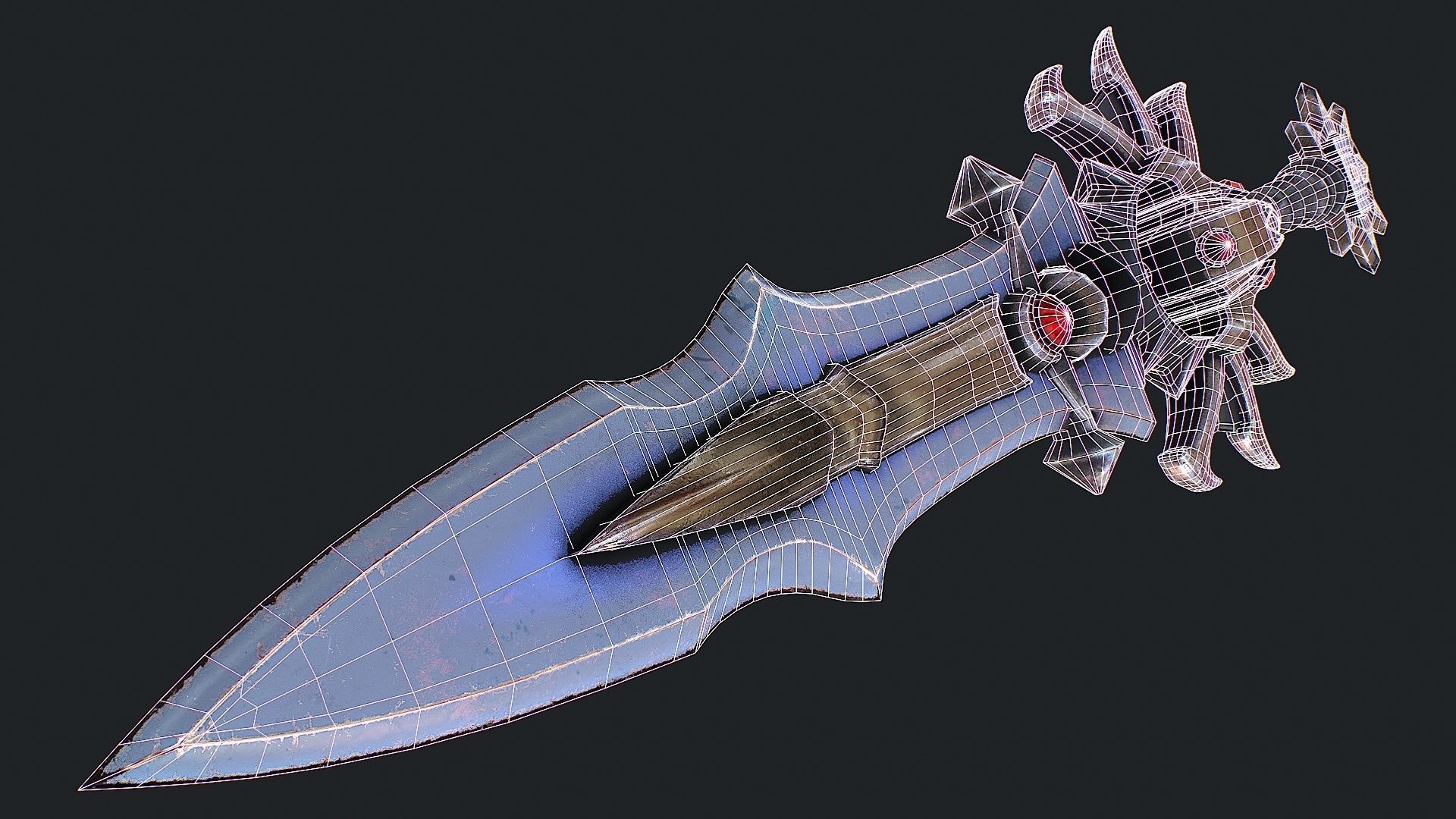 Fantasy Sword 6 3D Model Low-poly 3D model_7