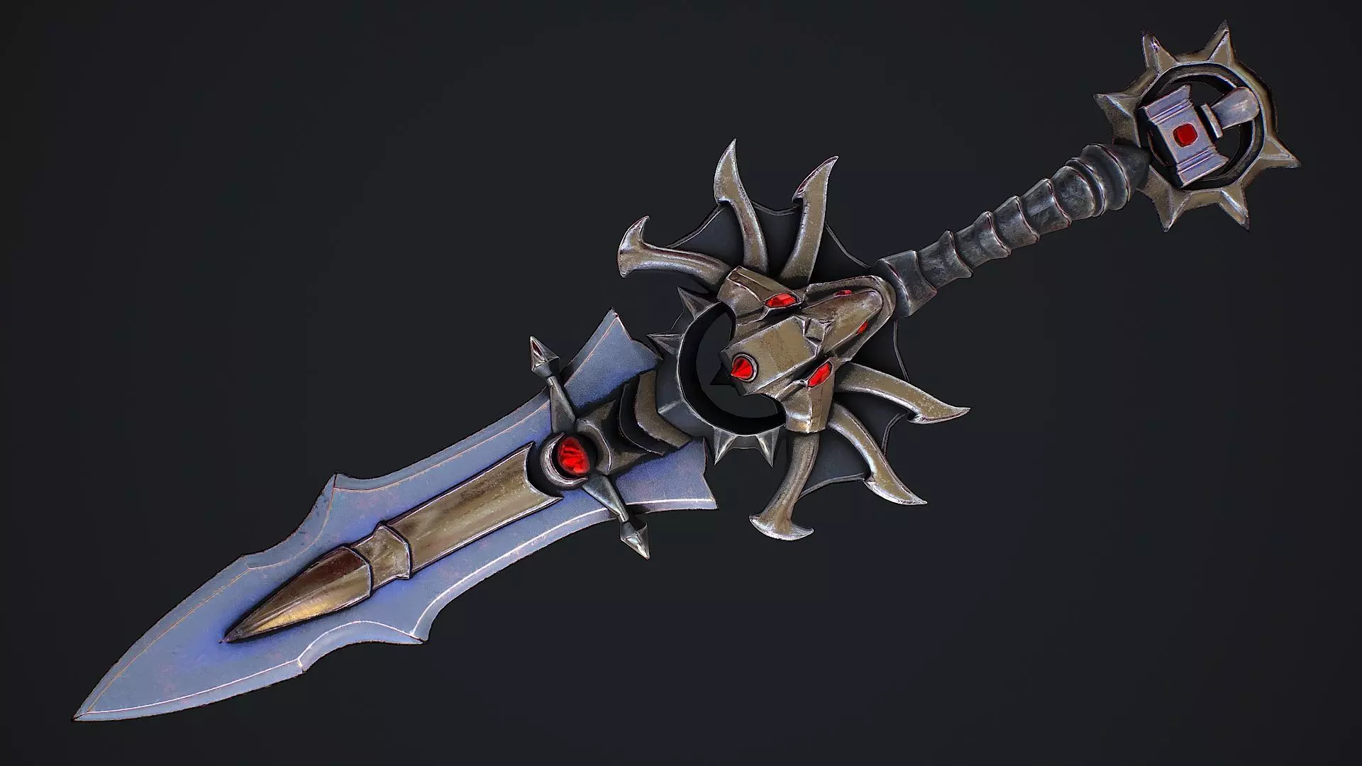 Fantasy Sword 6 3D Model Low-poly 3D model_0