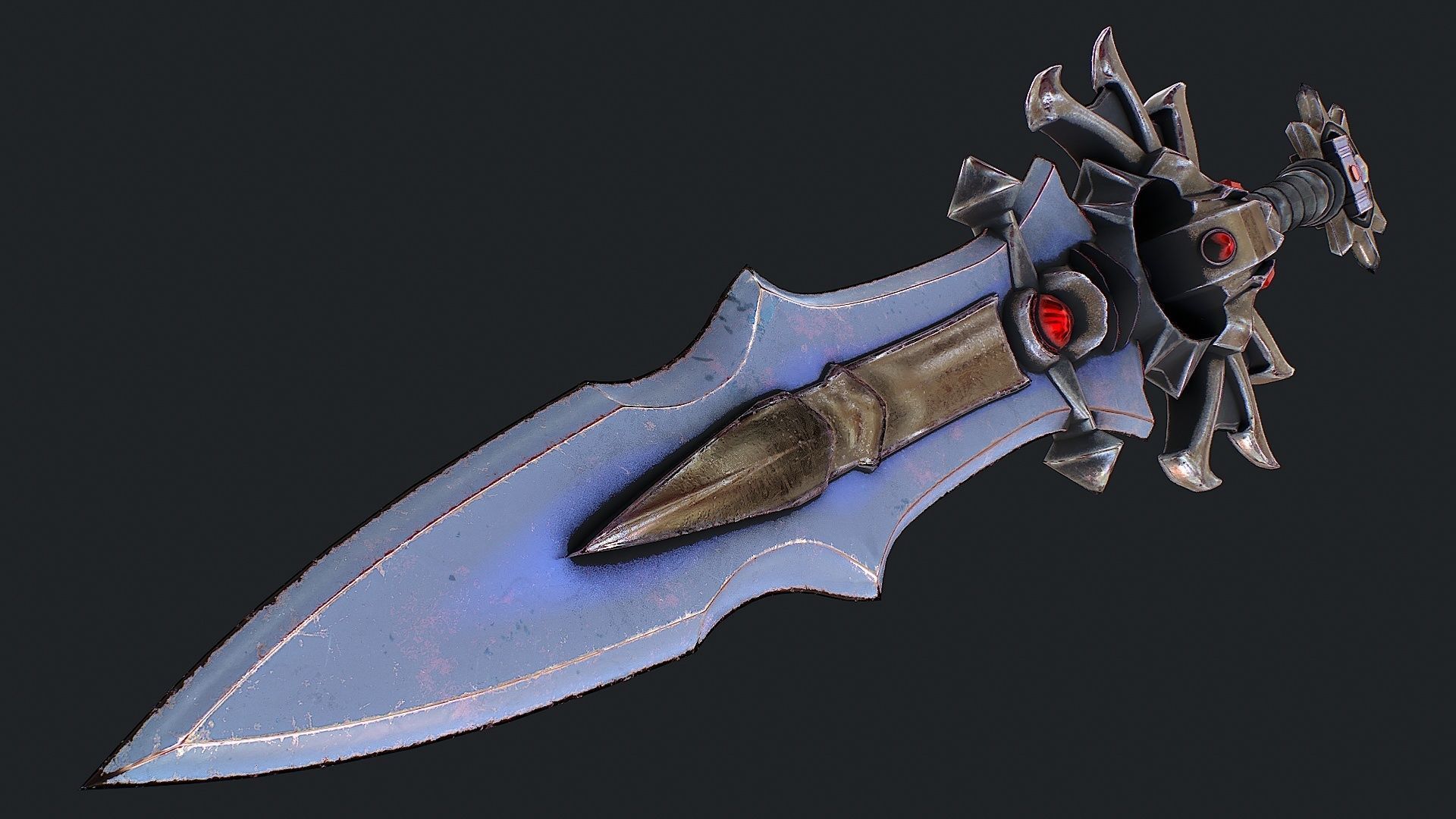 Fantasy Sword 6 3D Model Low-poly 3D model_6