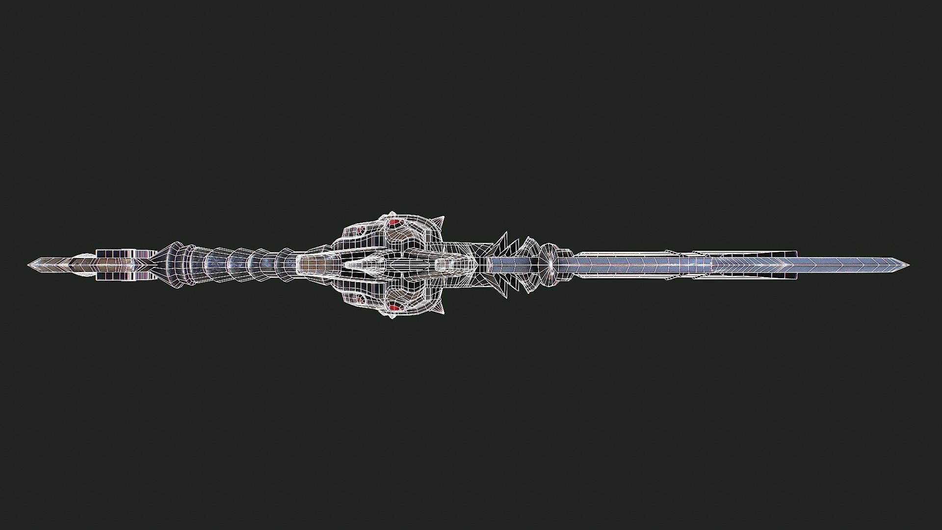 Fantasy Sword 6 3D Model Low-poly 3D model_9