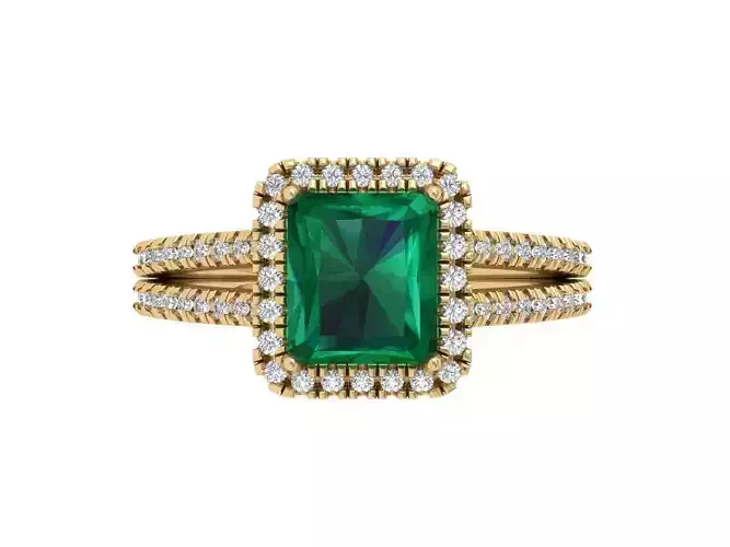 Emerald Art Deco Ring