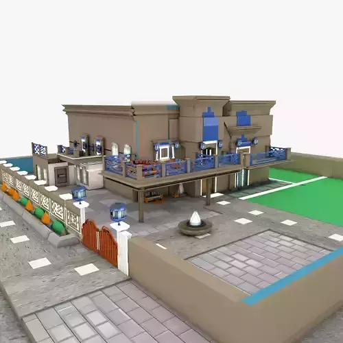 Modern 3d exterior house model 3D model