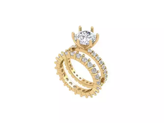 Solitair Ring Bridal Set