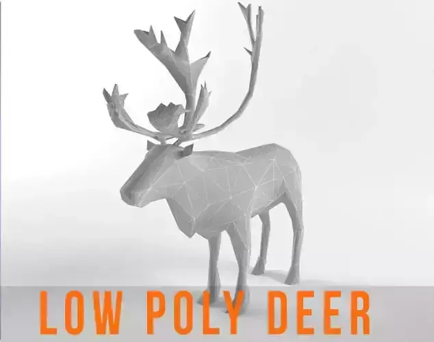 Christmas Deer Elk Moose Mammal Raindeer Animal Low Poly