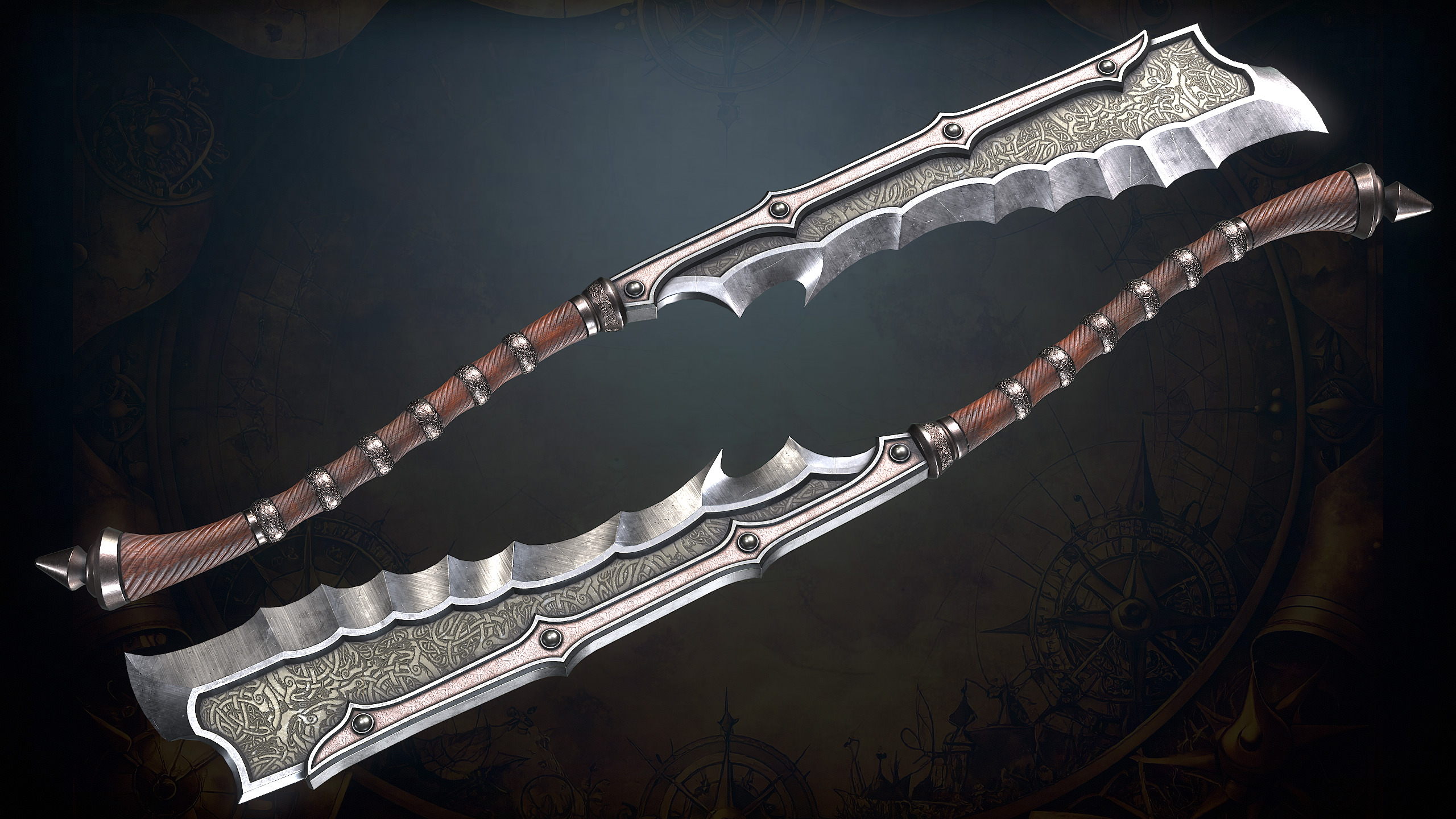 Fantasy Weapons 2 Low-poly 3D model_9