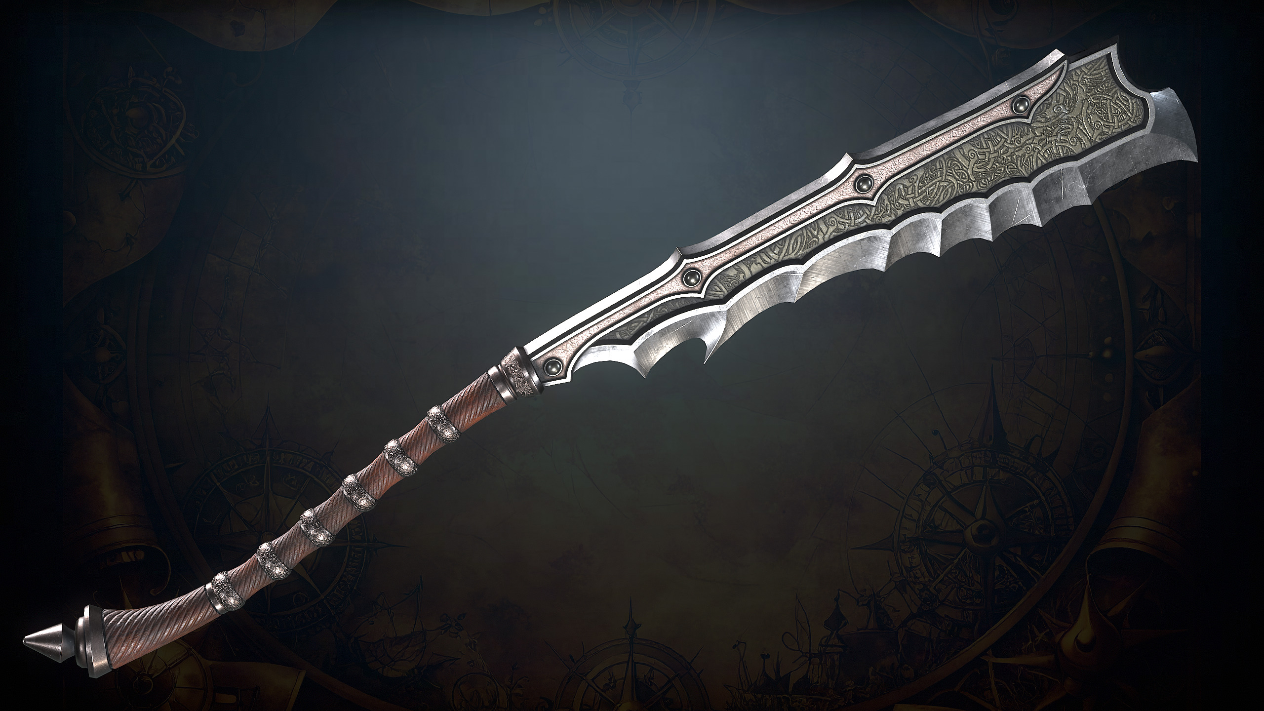 Fantasy Weapons 2 Low-poly 3D model_8