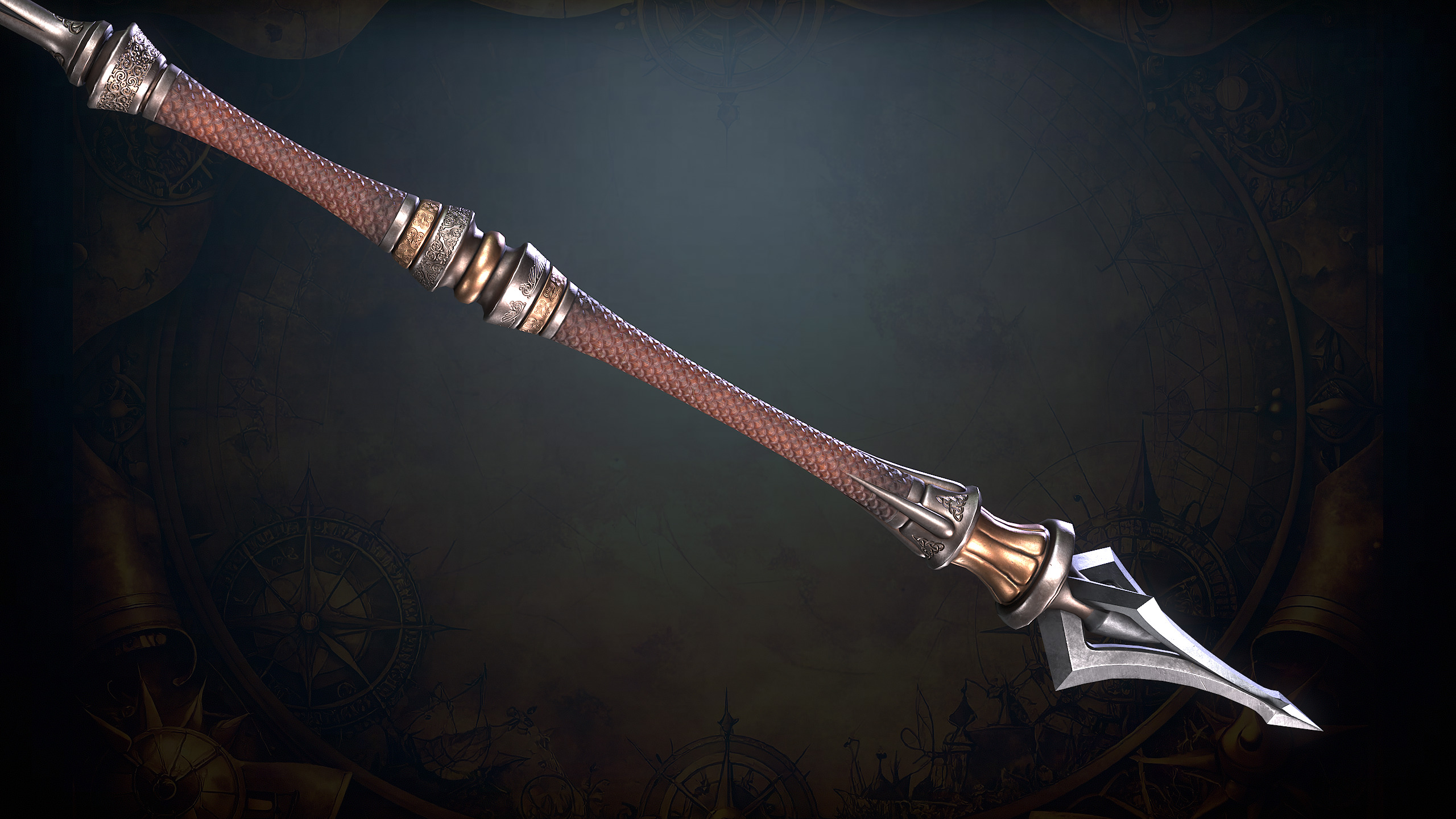 Fantasy Weapons 2 Low-poly 3D model_26