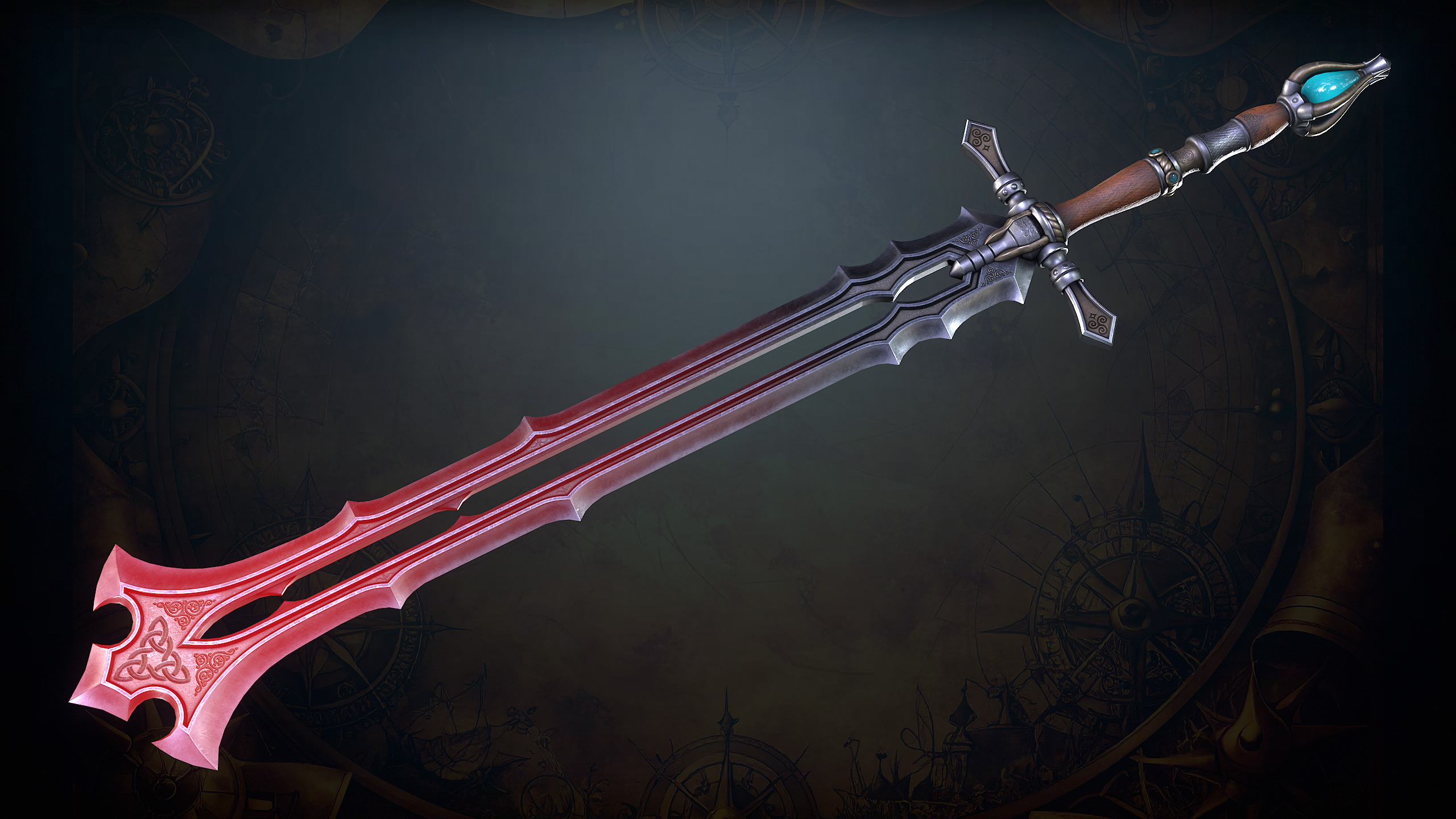 Fantasy Weapons 2 Low-poly 3D model_35