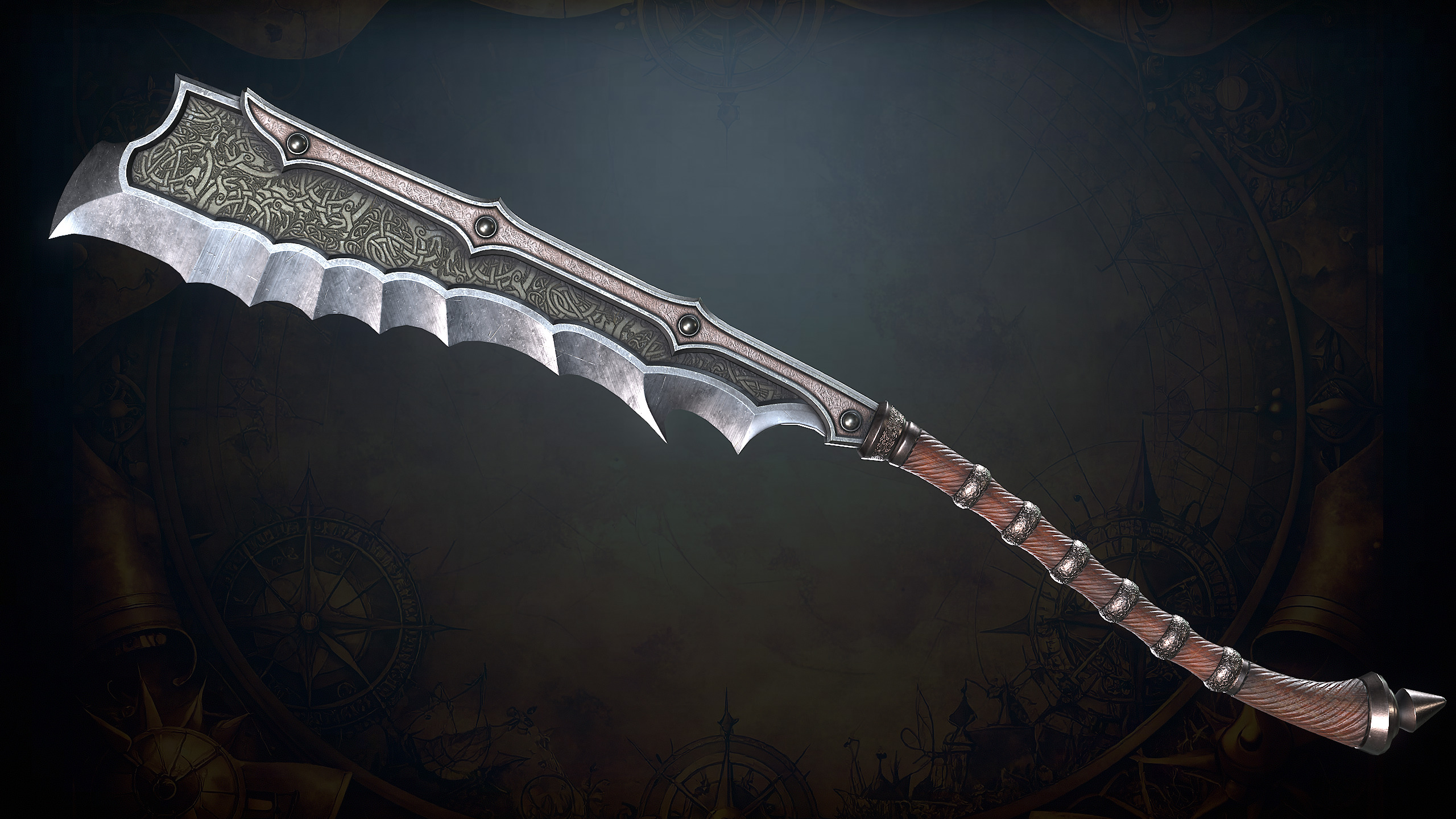 Fantasy Weapons 2 Low-poly 3D model_7