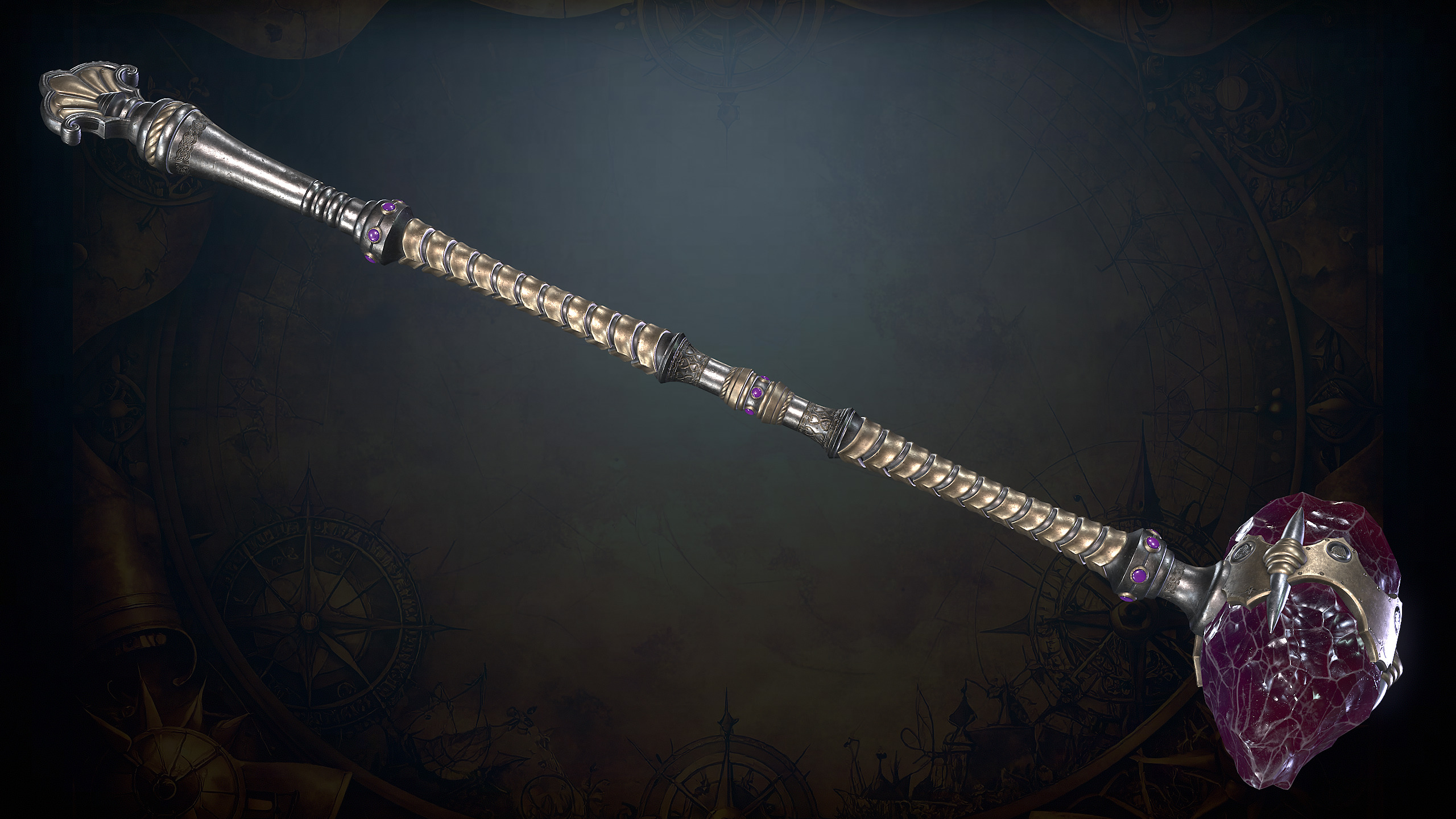 Fantasy Weapons 2 Low-poly 3D model_11