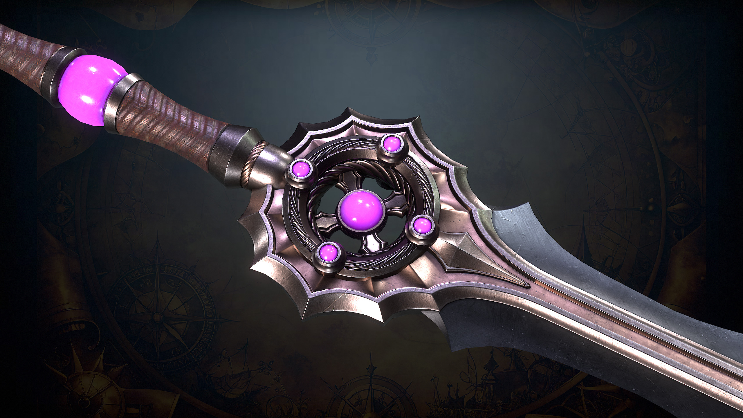 Fantasy Weapons 2 Low-poly 3D model_21