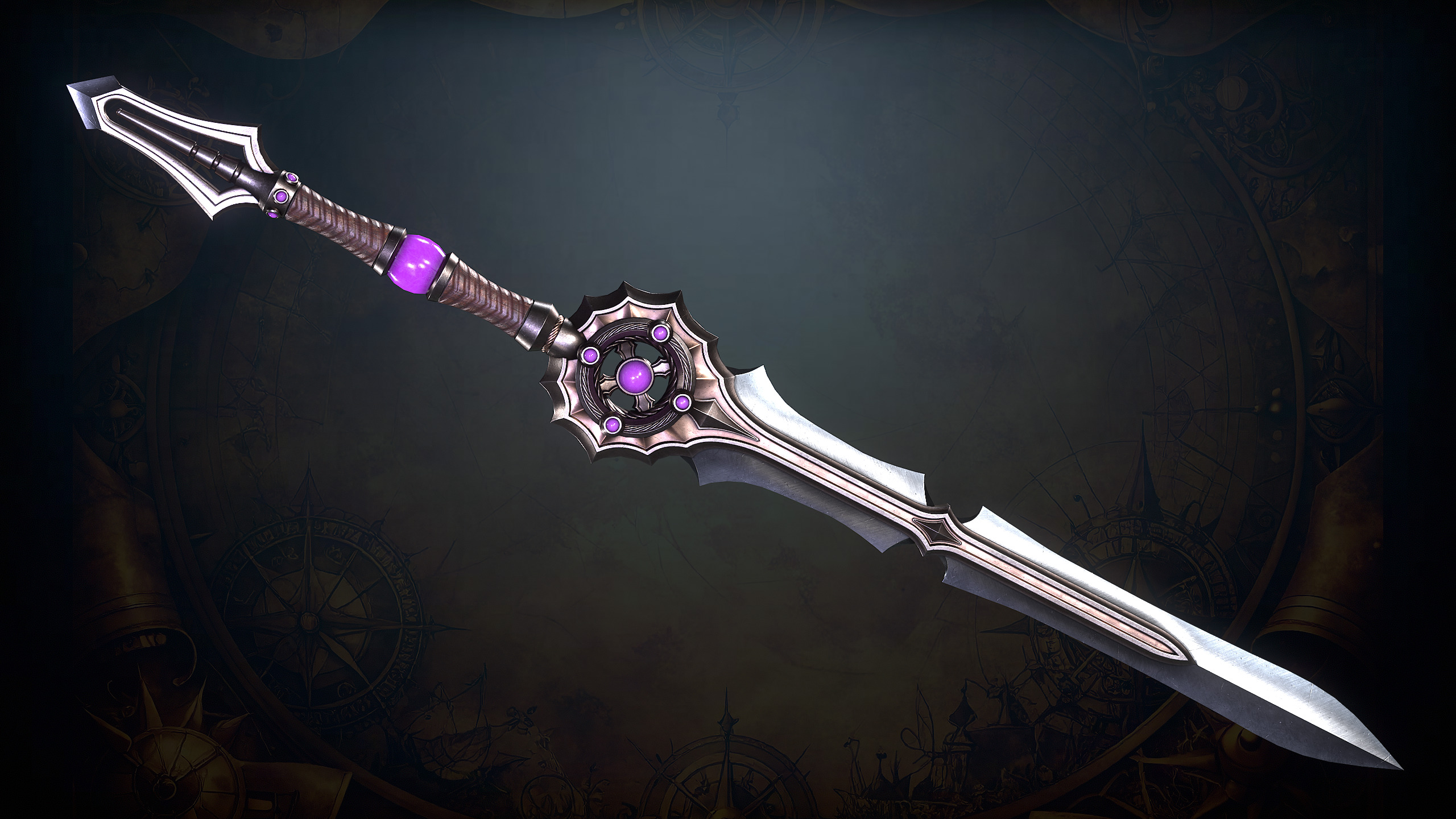 Fantasy Weapons 2 Low-poly 3D model_19